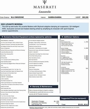 2022 Maserati Levante MODENA