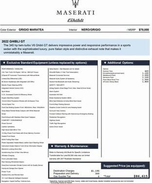 2022 Maserati Ghibli GT