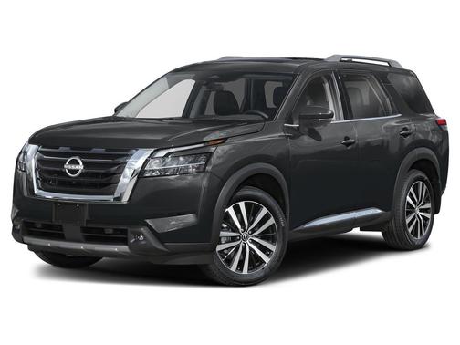 Everest White Pearl Tricoat/Super Black 2025 Nissan Pathfinder Platinum FWD