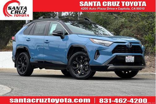Cavalry Blue/Midnight Black Metallic 2023 Toyota RAV4 Hybrid SE