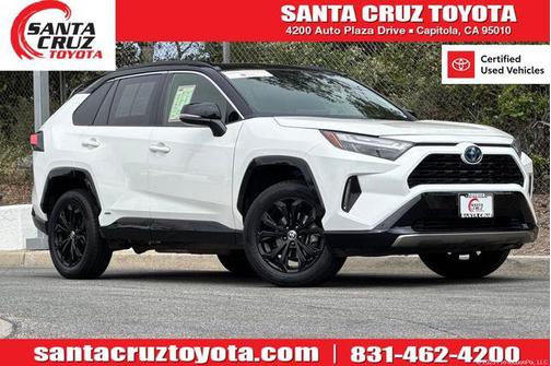 Blizzard Pearl/Midnight Black Metallic 2022 Toyota RAV4 Hybrid SE