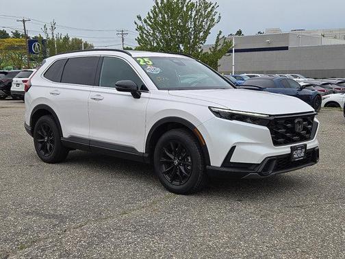 Platinum White Pearl 2025 Honda CR-V Hybrid Sport AWD