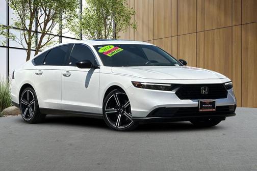Platinum White Pearl 2024 Honda Accord Hybrid Sport