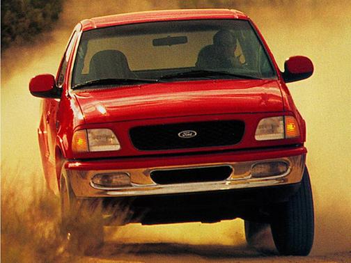 Red 1998 Ford F-150 SuperCab