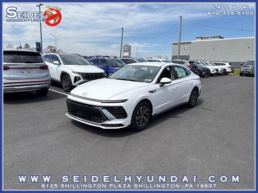Serenity White 2026 Hyundai SONATA Hybrid SE