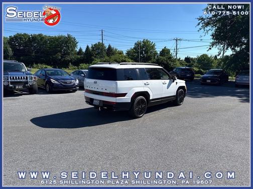 Serenity White 2026 Hyundai SANTA FE HEV Calligraphy