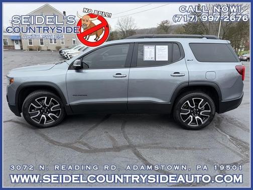Satin Steel Metallic 2021 GMC Acadia AWD SLT
