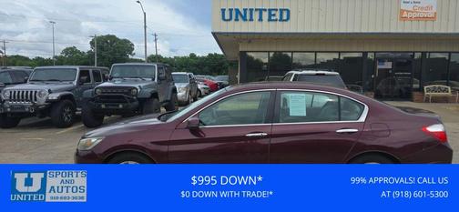 Maroon 2013 Honda Accord EX-L