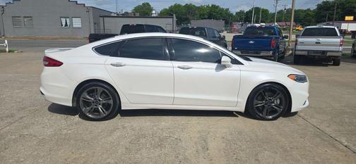 White Platinum Metallic Tri-Coat 2017 Ford Fusion Sport