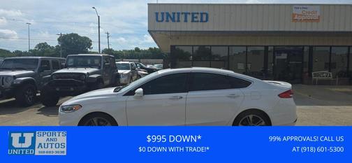 White Platinum Metallic Tri-Coat 2017 Ford Fusion Sport