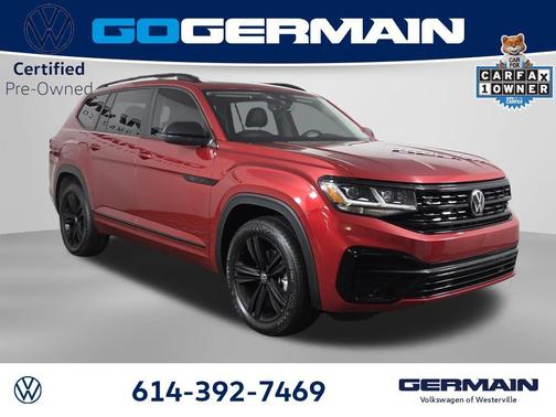 Aurora Red Metallic 2023 Volkswagen Atlas 3.6L SEL