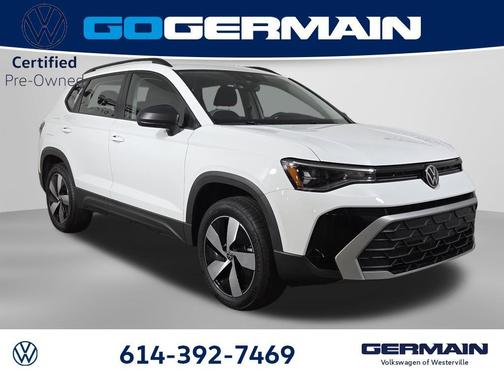 White 2025 Volkswagen Taos 1.5T S