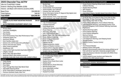 2025 Chevrolet Trax FWD ACTIV