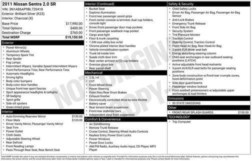 2011 Nissan Sentra 2.0 SR