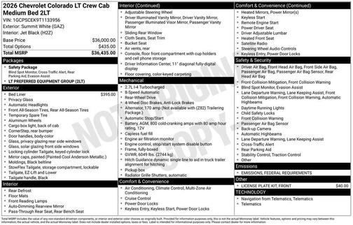 2026 Chevrolet Colorado LT