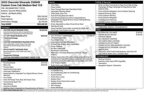 2025 Chevrolet Silverado 2500 Custom