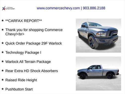 2022 RAM 1500 Classic Warlock Quad Cab 4x4 6'4' Box