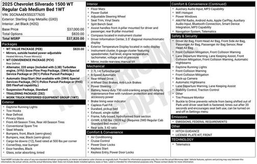 2025 Chevrolet Silverado 1500 WT