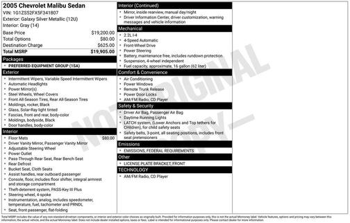 2005 Chevrolet Malibu Base