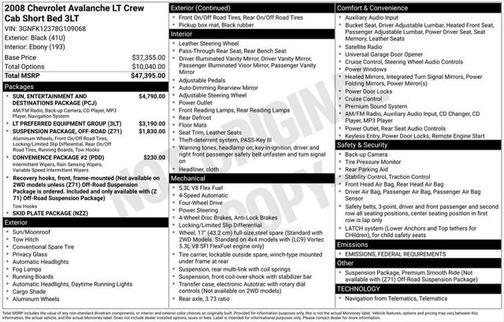2008 Chevrolet Avalanche 1500 LT