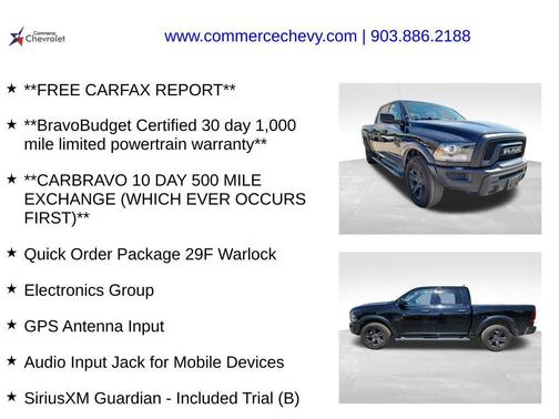 2022 RAM 1500 Classic Warlock Crew Cab 4x4 5'7' Box