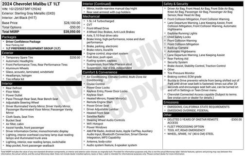 2024 Chevrolet Malibu FWD 1LT