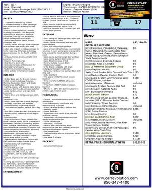 2017 Chevrolet Express 2500 LS