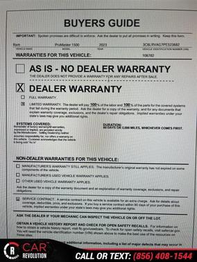 2023 RAM ProMaster 1500 Low Roof