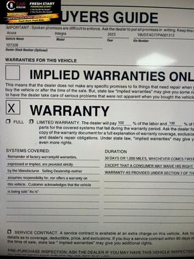 2023 Acura Integra A-Spec Technology