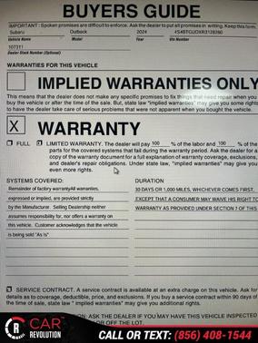 2024 Subaru Outback Wilderness