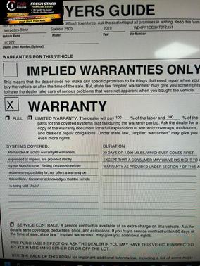 2019 Mercedes-Benz Sprinter 2500 HIGH DIESEL EXT