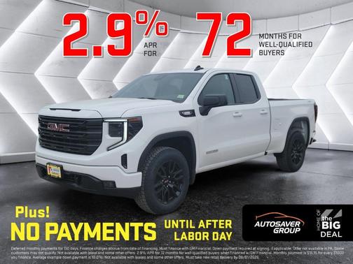 Summit White 2026 GMC Sierra 1500 Elevation