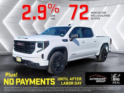 Summit White 2026 GMC Sierra 1500 Elevation