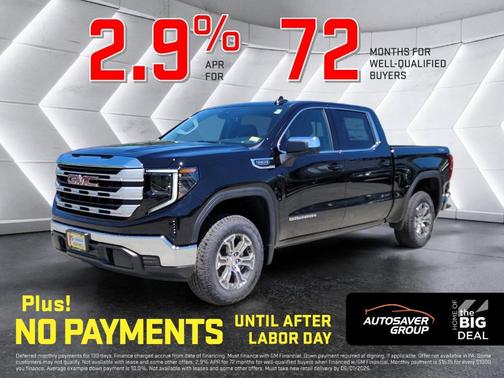 Onyx Black 2026 GMC Sierra 1500 SLE
