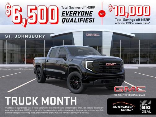 Onyx Black 2026 GMC Sierra 1500 Elevation
