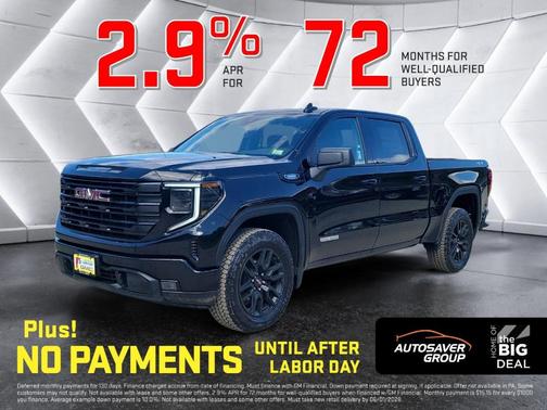 Onyx Black 2026 GMC Sierra 1500 Elevation