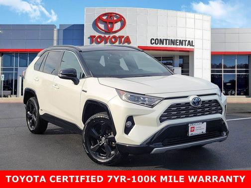 Blizzard Pearl/Midnight Black Metallic 2021 Toyota RAV4 Hybrid SE