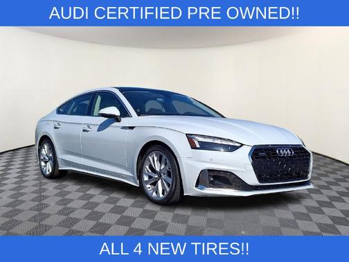 Glacier White Metallic 2023 Audi A5 Sportback Premium Plus