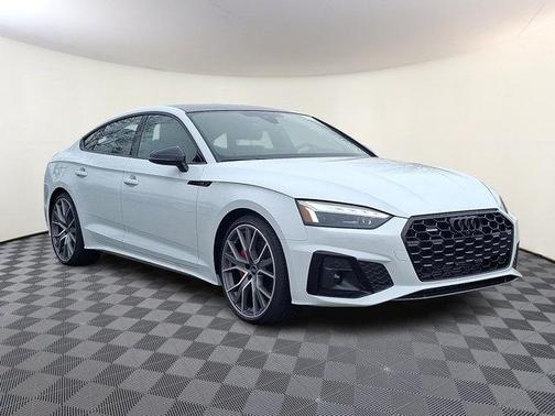 Glacier White Metallic 2025 Audi A5 Sportback 45 S Line Premium Plus