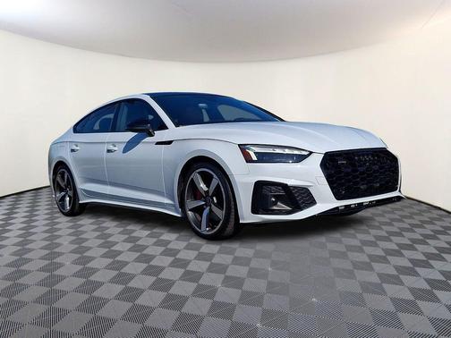 Glacier White Metallic 2023 Audi A5 Sportback 45 S Line Premium Plus