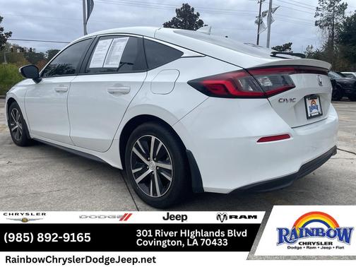 Platinum White Pearl 2024 Honda Civic LX