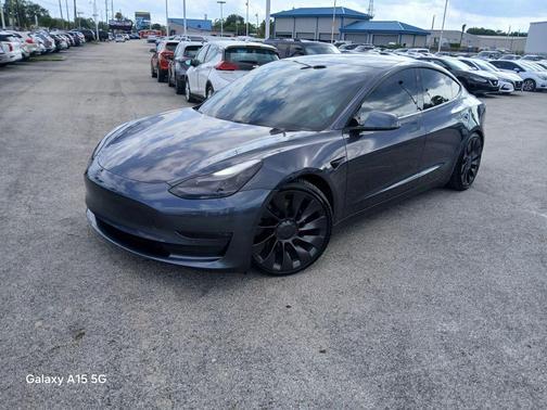 Gray 2021 Tesla Model 3 Performance