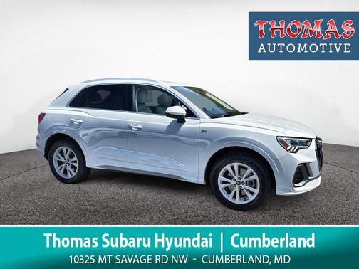 Glacier White 2022 Audi Q3 45 S line Premium Plus