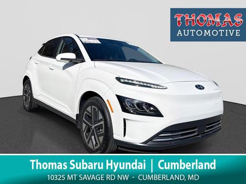 Lunar White 2023 Hyundai KONA EV Limited