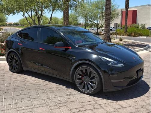 Solid Black 2021 Tesla Model Y Performance Dual Motor All-Wheel Drive