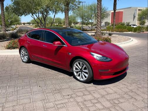 Red Multi-Coat 2018 Tesla Model 3 Long Range