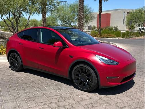 Red Multi-Coat 2021 Tesla Model Y Long Range Dual Motor All-Wheel Drive