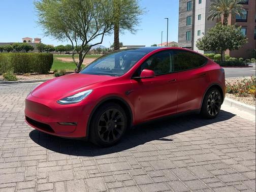 Red Multi-Coat 2021 Tesla Model Y Long Range Dual Motor All-Wheel Drive