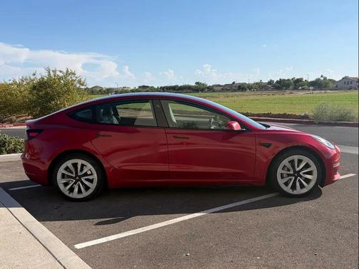 Red Multi-Coat 2022 Tesla Model 3 Long Range