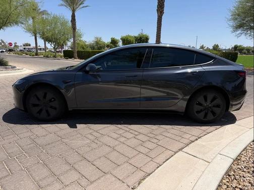Stealth Grey 2025 Tesla Model 3 Long Range